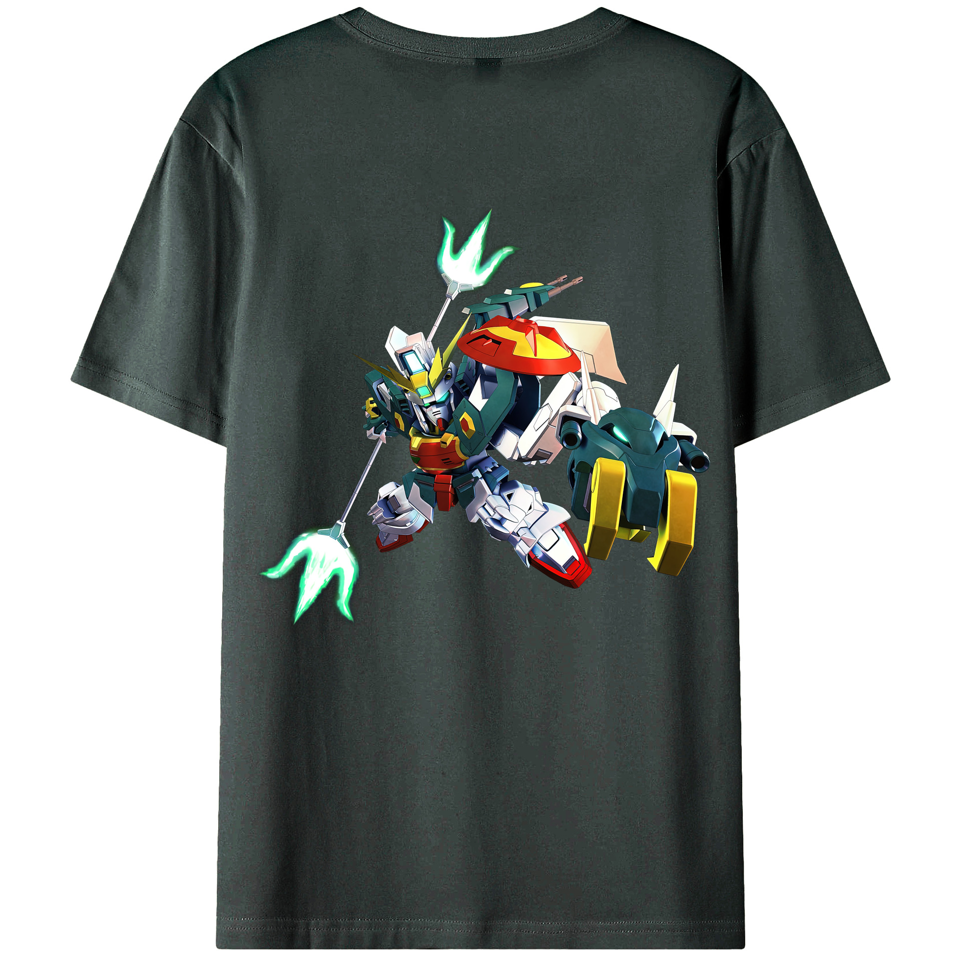 （画像用） 機動戦士ガンダム Mobile Suit Gundam 綿100％ メンズ半袖Tシャツ（バックプリント） 通気性